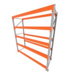 Mini porta pallet 200 kg por nivel inicial com 5 niveis laranja com Sem MDF
