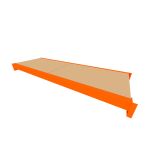 Par de longarina + MDF 180x60 cm MPP 200 kg Laranja + Cru