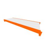 Par de longarina + MDF 180x60 cm MPP 200 kg Laranja + Branco
