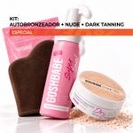 Imagem Kit Mousse Super Tan + Pó Secante Dry Tan + Luva