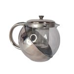 Chaleira de Vidro Borossilicato 1,1L com Infusor Inox