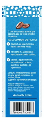 Café Torrado e Moído Descafeinado 3 Corações 250g
