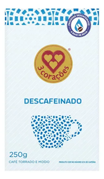 Café Torrado e Moído Descafeinado 3 Corações 250g