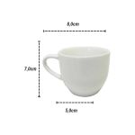 Xicara de Cha Ceramica 170ml Branca