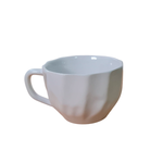 Xicara de Cha Porcelana Prisma Branca 200ml