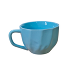 Xicara de Cha Porcelana Prisma Azul 200ml