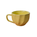 Xicara de Cha Porcelana Prisma Amarela 200ml