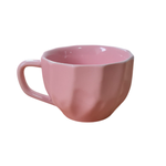 Xicara de Cha Porcelana Prisma Rosa 200ml