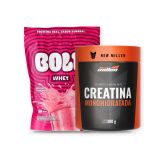 Combo Forca Whey Bold 22g Proteina 900g Creatina 300g