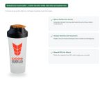 Coqueteleira 600ml New Millen Shaker para Whey Suplementos