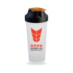 Coqueteleira Fume com Brilho 600ml Tampa Preta New Millen