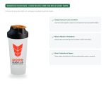 Coqueteleira Fume com Brilho 600ml Tampa Preta New Millen