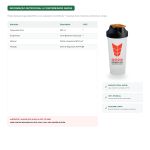 Coqueteleira Fume com Brilho 600ml Tampa Preta New Millen