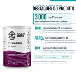 Creatina Monohidratada 180 Capsulas Forca Pura Ocean Drop