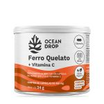 Ferro Quelato Vitamina C 60 Capsulas Disposicao Ocean Drop