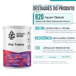 Pre Treino 820mg 120 Capsulas Foco e Energia Ocean Drop