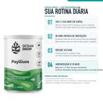 Psyllium em Po Puro 300g 30 Doses Fibras Naturais Ocean Drop