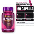 Multivitamínico AZ Mulher 100% IDR 60Caps Videira 7