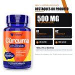 Cúrcuma com Dimalato 500mg 60Caps Videira7