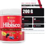 Chá de Hibisco C/Vitaminas Sabor Frutas Vermelhas 200g Videira 7