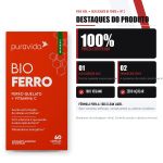 Bio Ferro Quelato Alta Absorcao 60 Capsulas Puravida