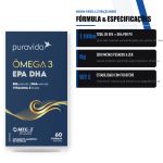 Omega 3 EPA DHA com Vitamina E 60 Capsulas Puravida