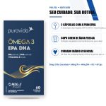 Omega 3 EPA DHA com Vitamina E 60 Capsulas Puravida