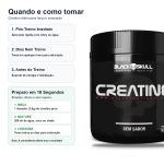 Creatine 100% Pura Monohidratada 300g Black Skull