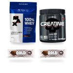 Kit Whey Max Titanium Creatina Black Skull 2 Barras Bold