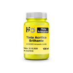AD3039O Tinta Acrílica Brilhante Amarelo Limão Pote 100ml