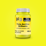 AD3039O Tinta Acrílica Brilhante Amarelo Limão Pote 100ml