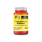 AD3043O Tinta Acrílica Brilhante Vermelho Claro Pote 100ml