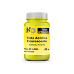 AD9023O Tinta Acrílica Fluorescente Amarelo Pote 100ml