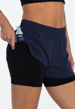 SHORT DUPLO FEMININO RECORTE LATERAL TRACE 