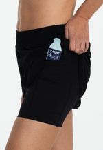 SHORT DUPLO FEMININO RECORTE LATERAL TRACE 