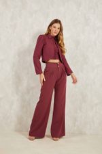 CALCA WIDE LEG COS PESPONTADO