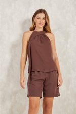 BLUSA HALTER COM SOBREPOSICAO
