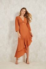 VESTIDO LONGUETE ASSIMETRICO