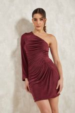 VESTIDO CURTO COM DRAPEADO FRONTAL