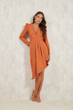 VESTIDO MIDI SAIA ASSIMETRICA