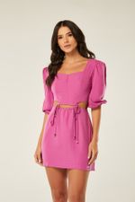 VESTIDO COM ABERTURA E TIRAS