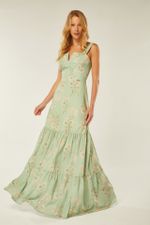 VESTIDO LONGO DECOTE