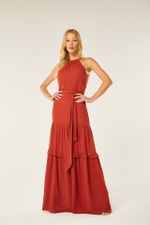 VESTIDO LONGO COM FAIXA