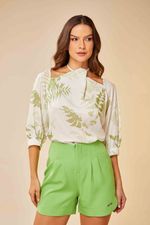 BLUSA MANGA CURTA BUFANTE