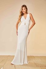 VESTIDO LONGO DECOTE V