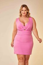 VESTIDO CURTO COM PREGAS