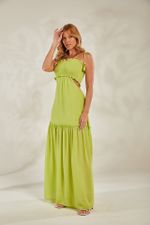 VESTIDO LASTEX LONGO