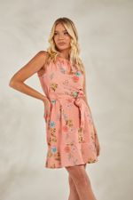 VESTIDO COM FAIXA CINTURA