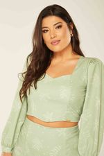 BLUSA CROPPED MANGA