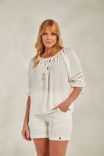 BLUSA GGT COM AMARRACAO MANGAS